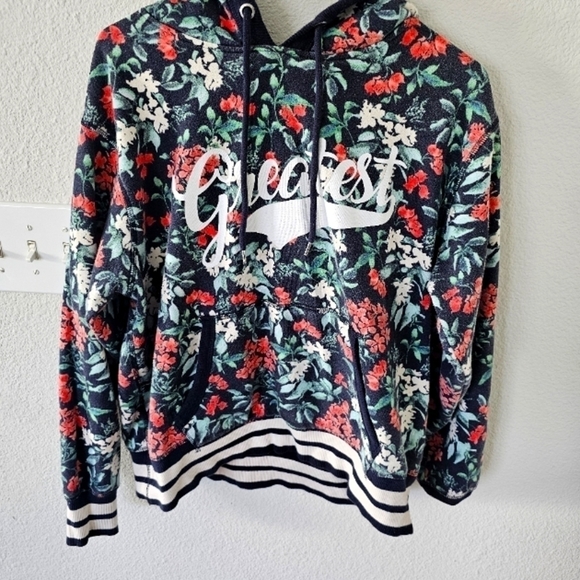 H&m Sweater Large Women Hoodie Multi Print Colorful Long Sleeve Floral Excellent - Picture 6 of 7